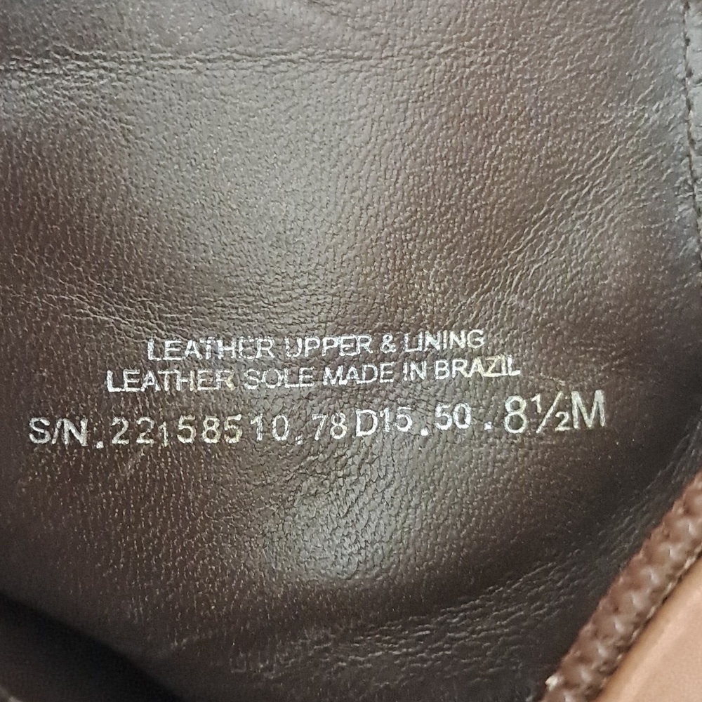 Tory Burch Slingback Saddle Leather Block Heal Mule Sandle Mushroom Size 8.5 - Picture 8 of 10